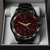 In Flames Black Stainless Steel Watch - TANTN24355