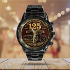 Indian Motorcycle 125th Anniversary Black Stainless Steel Watch - TMTHU8599