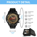 Indian Motorcycle 125th Anniversary Black Stainless Steel Watch - TMTHU8645