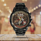 Indian Motorcycle 125th Anniversary Black Stainless Steel Watch - TMTHU8997