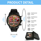 Indiana Hoosiers Football 2025 Black Stainless Steel Watch – TMTHU3552