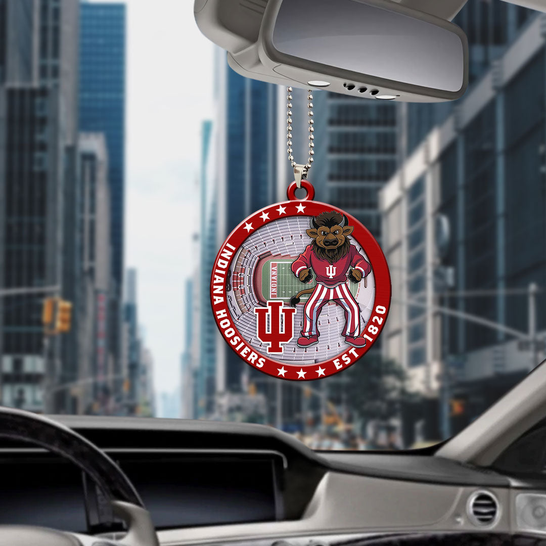 Indiana Hoosiers Football Custom shape 2-sided Acrylic Car Ornament – HOATT13107