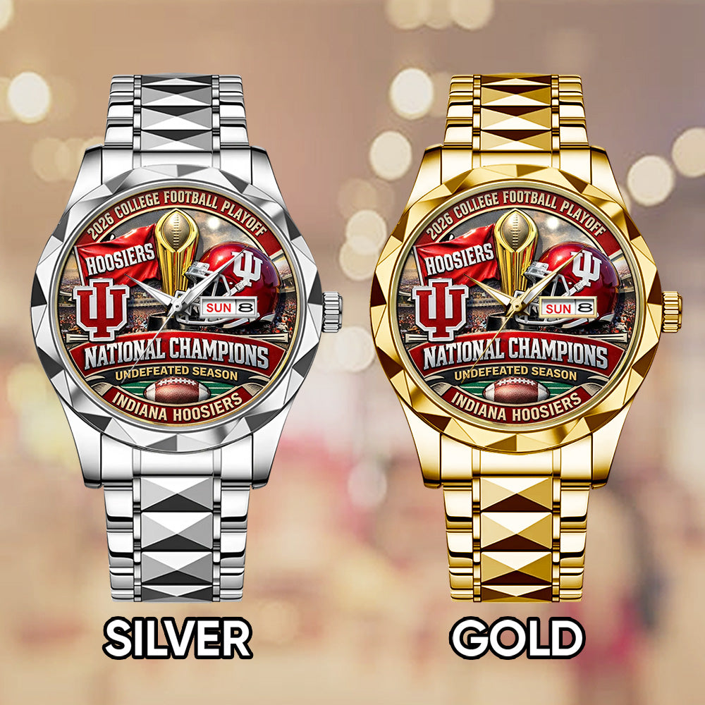 Indiana Hoosers Football 2025 Alloy Luxury Quartz Watch – TMTHU3380