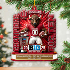 Indiana Hoosiers Football 2025 Big Ten Champions Custom Shape 2-sided Acrylic Ornament – HOATT15030