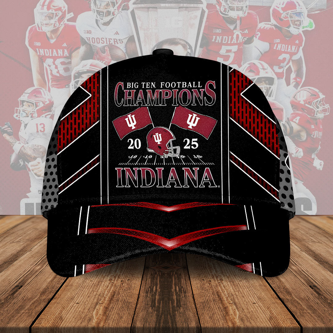 Indiana Hoosiers Football 2025 Big Ten Champions Classic Cap – HOATT15341