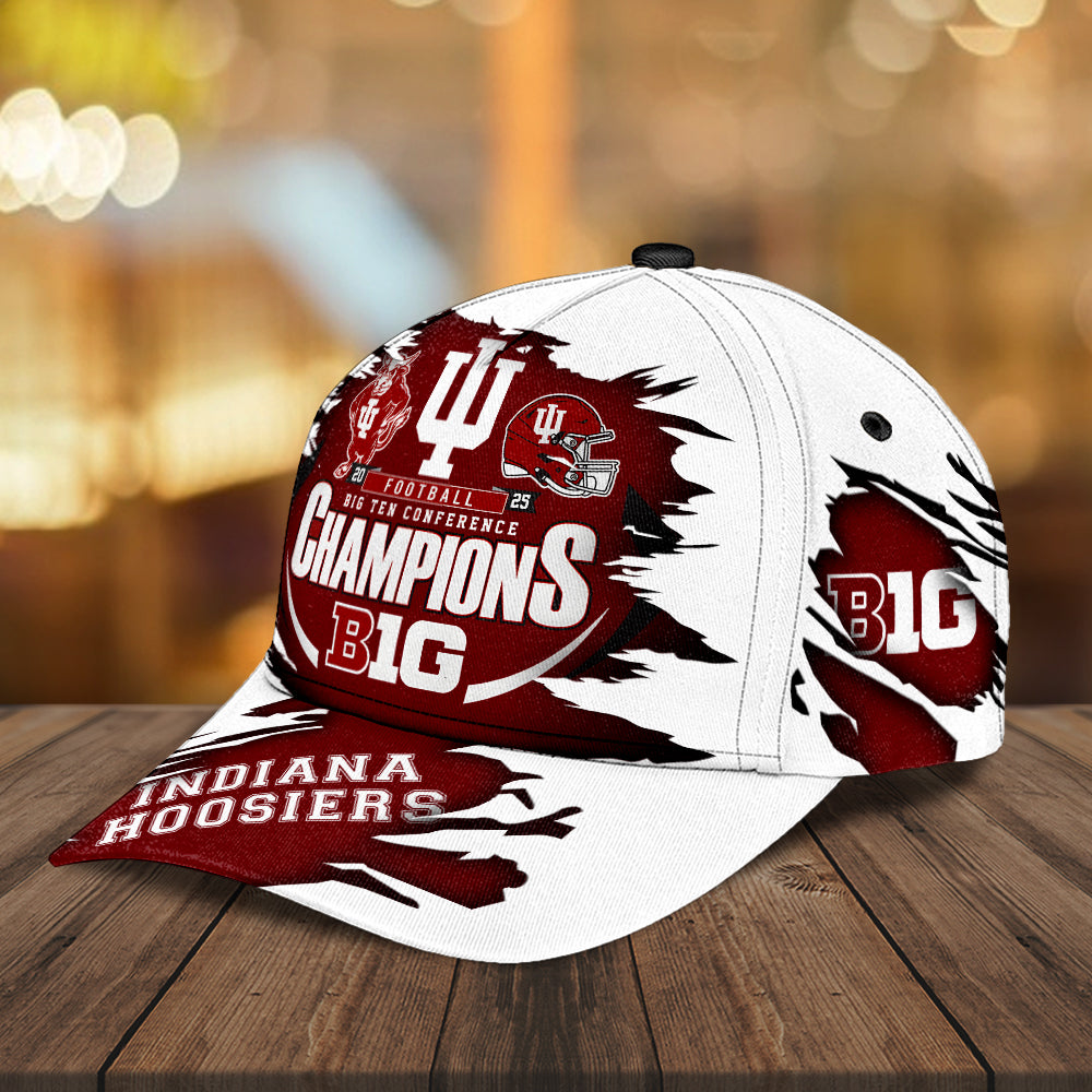 Indiana Hoosiers Football 2025 Big Ten Champions Classic Cap – MAITM14073