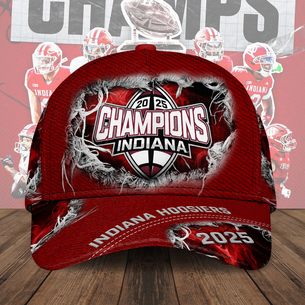 Indiana Hoosiers Football 2025 Big Ten Champions Classic Cap – TMTHU2656