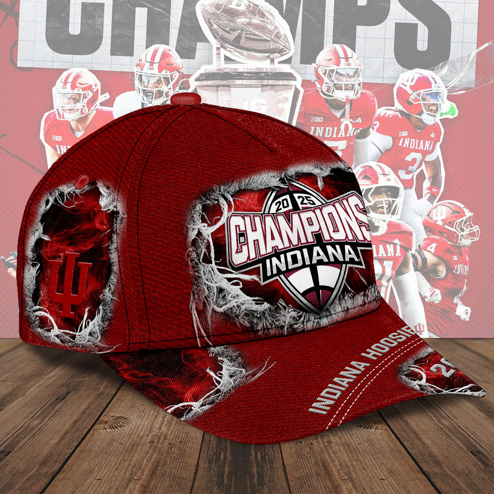 Indiana Hoosiers Football 2025 Big Ten Champions Classic Cap – TMTHU2656