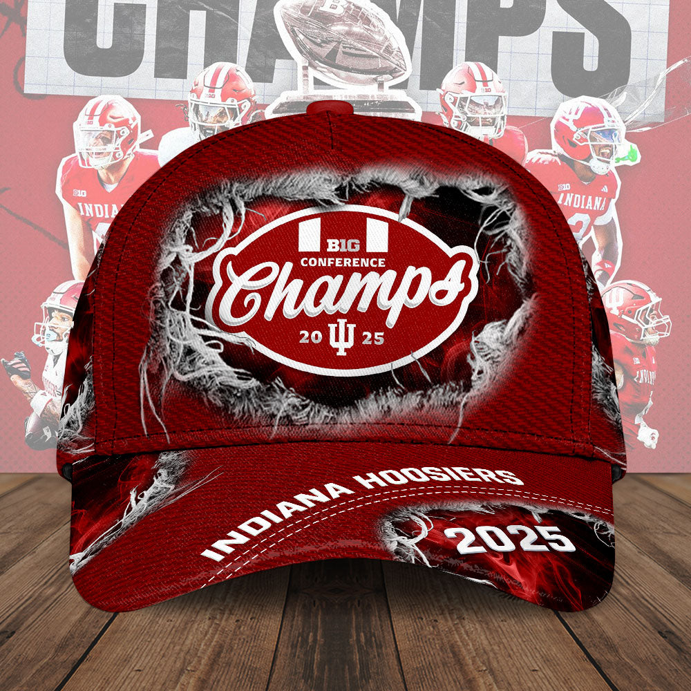 Indiana Hoosiers Football 2025 Big Ten Champions Classic Cap – TMTHU2854