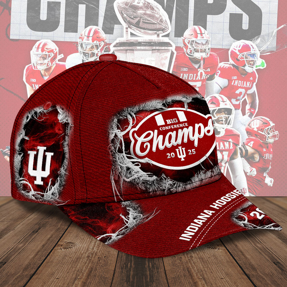 Indiana Hoosiers Football 2025 Big Ten Champions Classic Cap – TMTHU2854