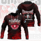 Indiana Hoosiers Football 2025 Big Ten Champions 3D Apparel – HOATT15147