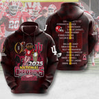 Indiana Hoosiers Football 2025 National Champions 3D Apparel – MAITM14516