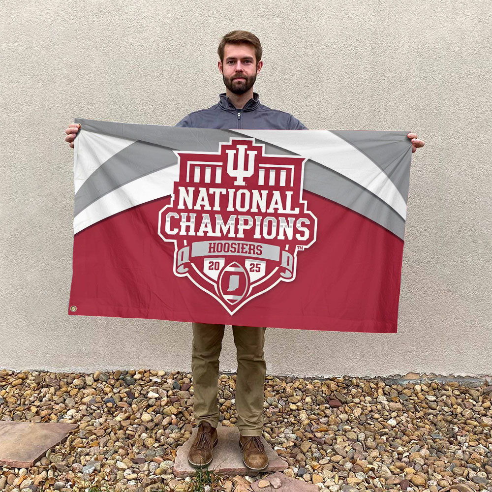 Indiana Hoosiers Football 2025 National Champions 3D Double-side House Flag – MAITM14558