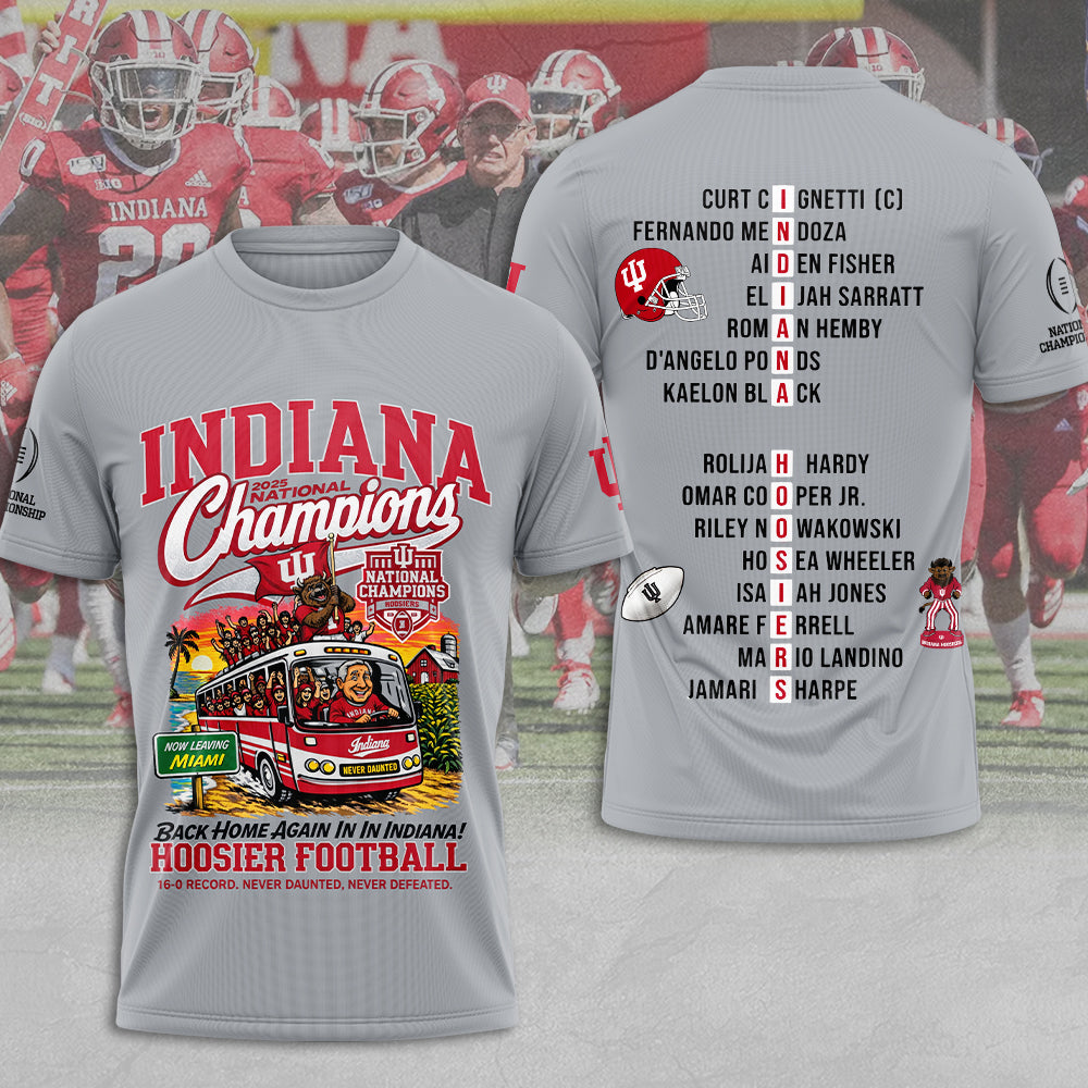 Indiana Hoosiers Football 2025 National Champions 3D Apparel – MAITM14644