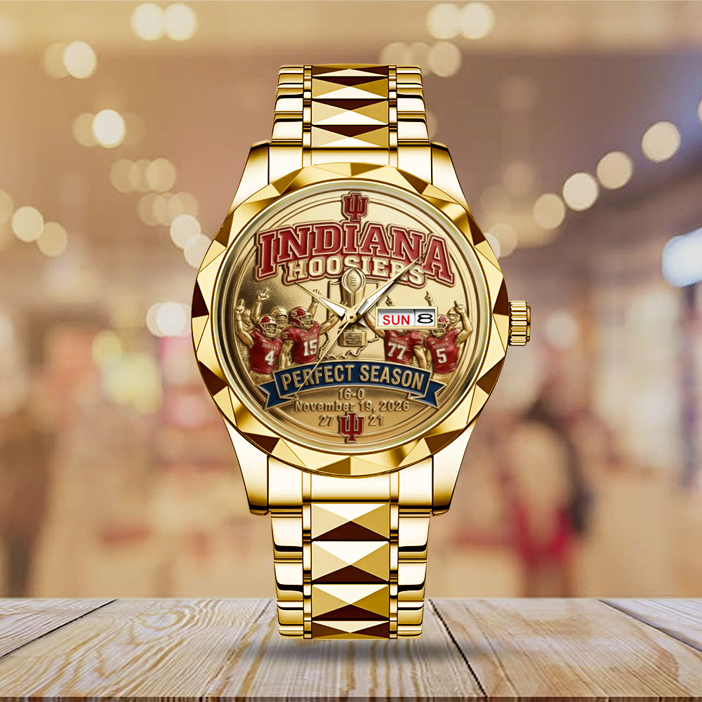 Indiana Hoosiers Football 2025 National Champions Alloy Luxury Quartz Watch – MAITM14531