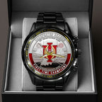Indiana Hoosiers Football 2025 National Champions Black Stainless Steel Watch – HOATT15817