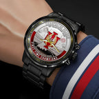 Indiana Hoosiers Football 2025 National Champions Black Stainless Steel Watch – HOATT15817