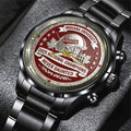 Indiana Hoosiers Football 2025 National Champions Black Stainless Steel Watch – MAITM14545
