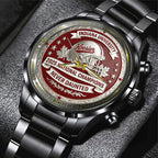 Indiana Hoosiers Football 2025 National Champions Black Stainless Steel Watch – MAITM14545