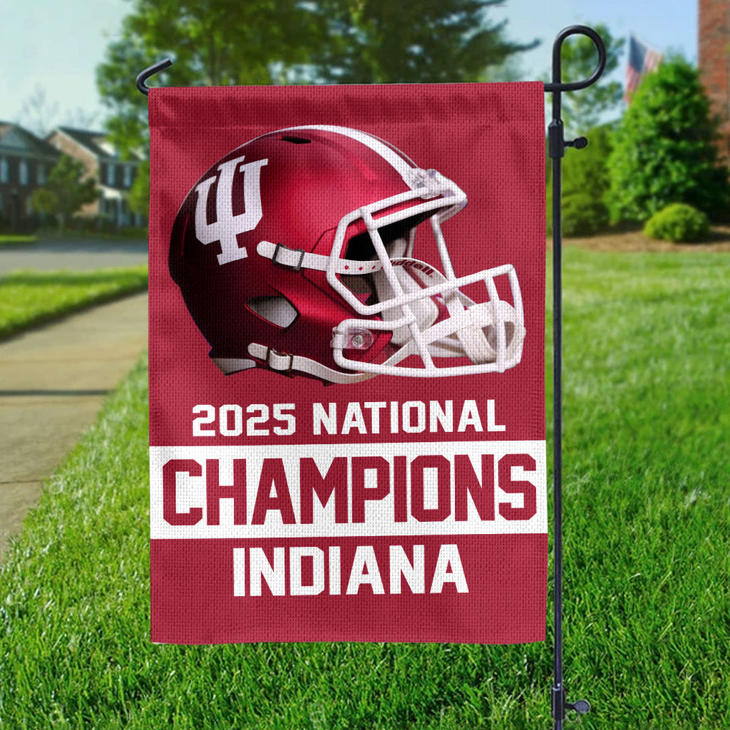 Indiana Hoosiers Football 2025 National Champions Double-side Garden Flag – HOATT15937