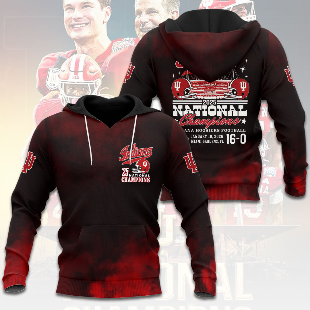 Indiana Hoosiers Football 2025 National Champions 3D Apparel – HOATT15848