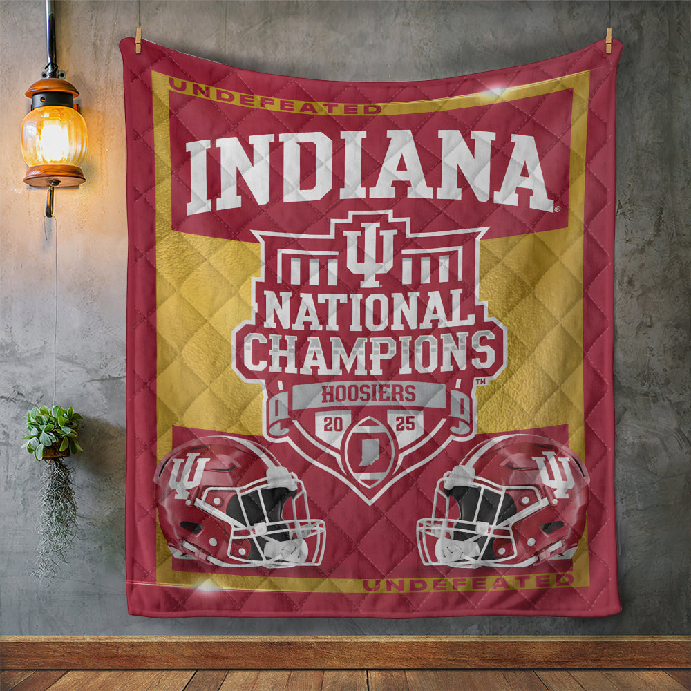 Indiana Hoosiers Football 2025 National Champions Quilt Blanket – MAITM14530