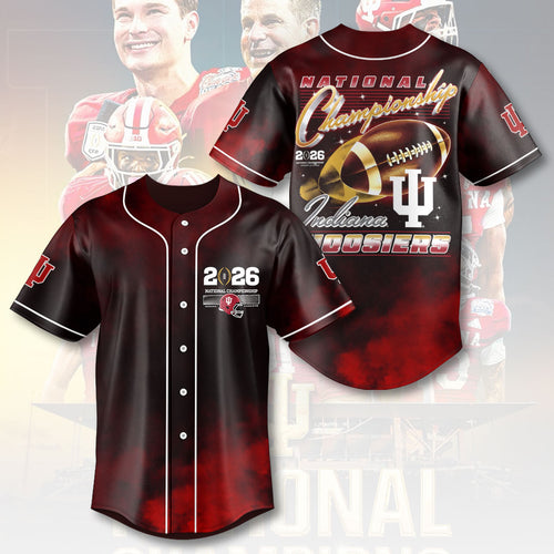 Indiana Hoosiers Football 2026 National Champions Baseball Jersey – HOATT15871