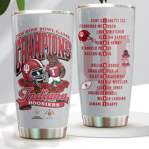 Indiana Hoosiers Football 2026 Rose Bowl Champions Tumbler Cup – HOATT15499