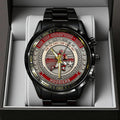 Indiana Hoosiers Football Black Stainless Steel Watch – TANTN19263