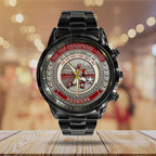 Indiana Hoosiers Football Black Stainless Steel Watch – TANTN19263