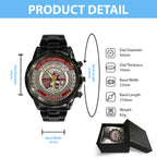 Indiana Hoosiers Football Black Stainless Steel Watch – TANTN19263
