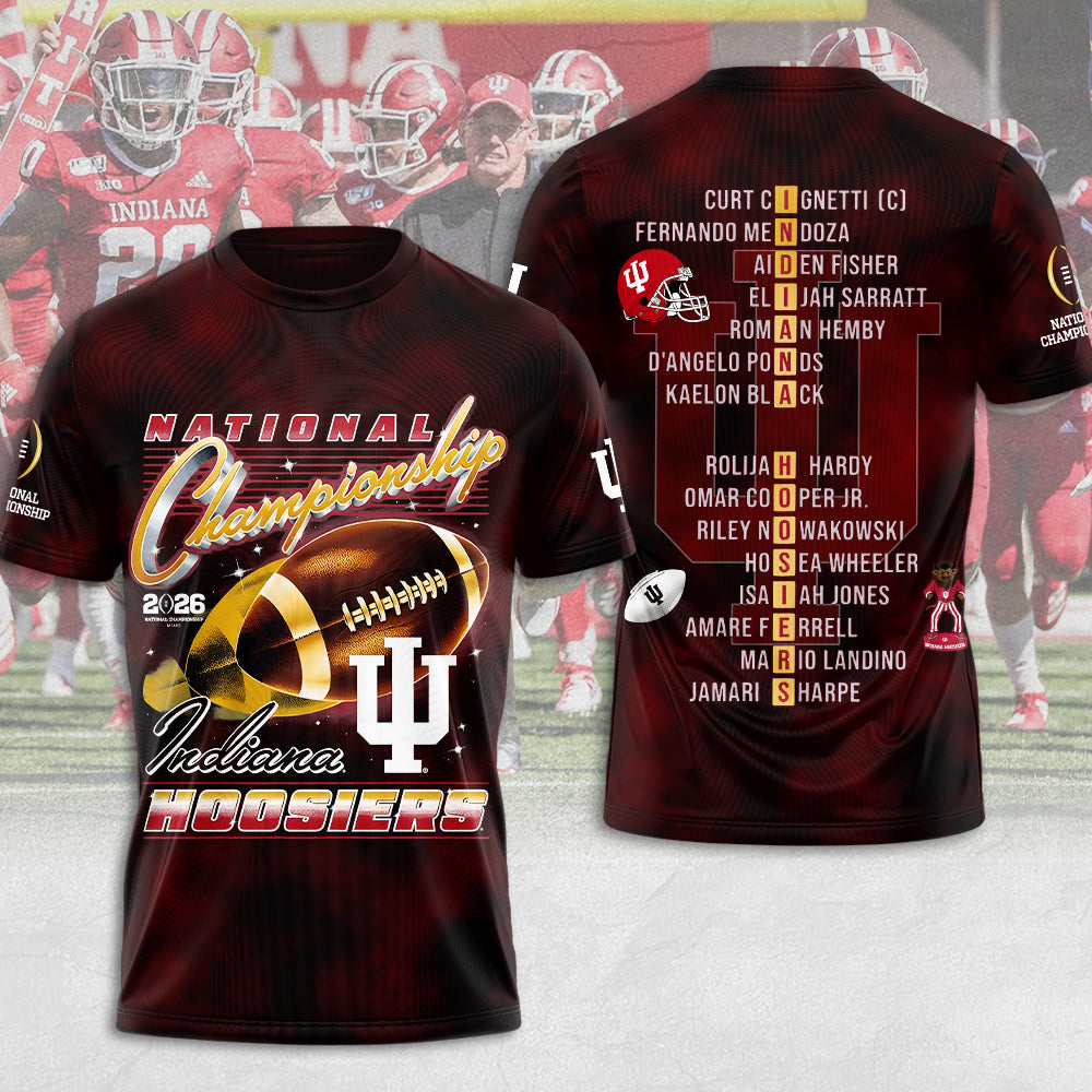 Indiana Hoosiers Football National Championship 3D Apparel – MAITM14406