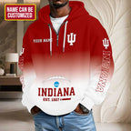 Personalized Indiana Hoosiers Football 3D Unisex Waffle Hoodie – TMTHU3030