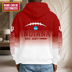 Personalized Indiana Hoosiers Football 3D Unisex Waffle Hoodie – TMTHU3030