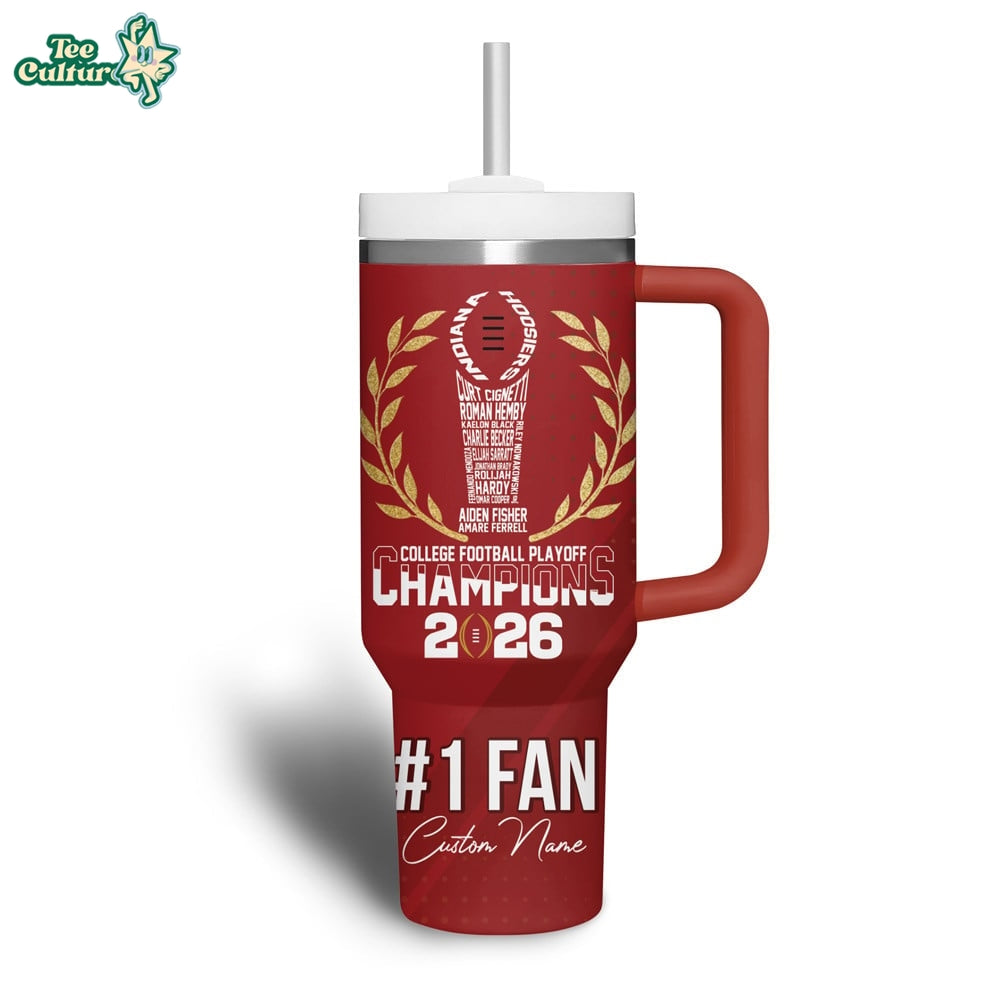 Indiana Hoosiers | Premium NCAA 2026 CFP National Champions Tumbler