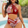 Indiana Hoosiers Zebra Women Bikini Set Sporty Bikini Sets