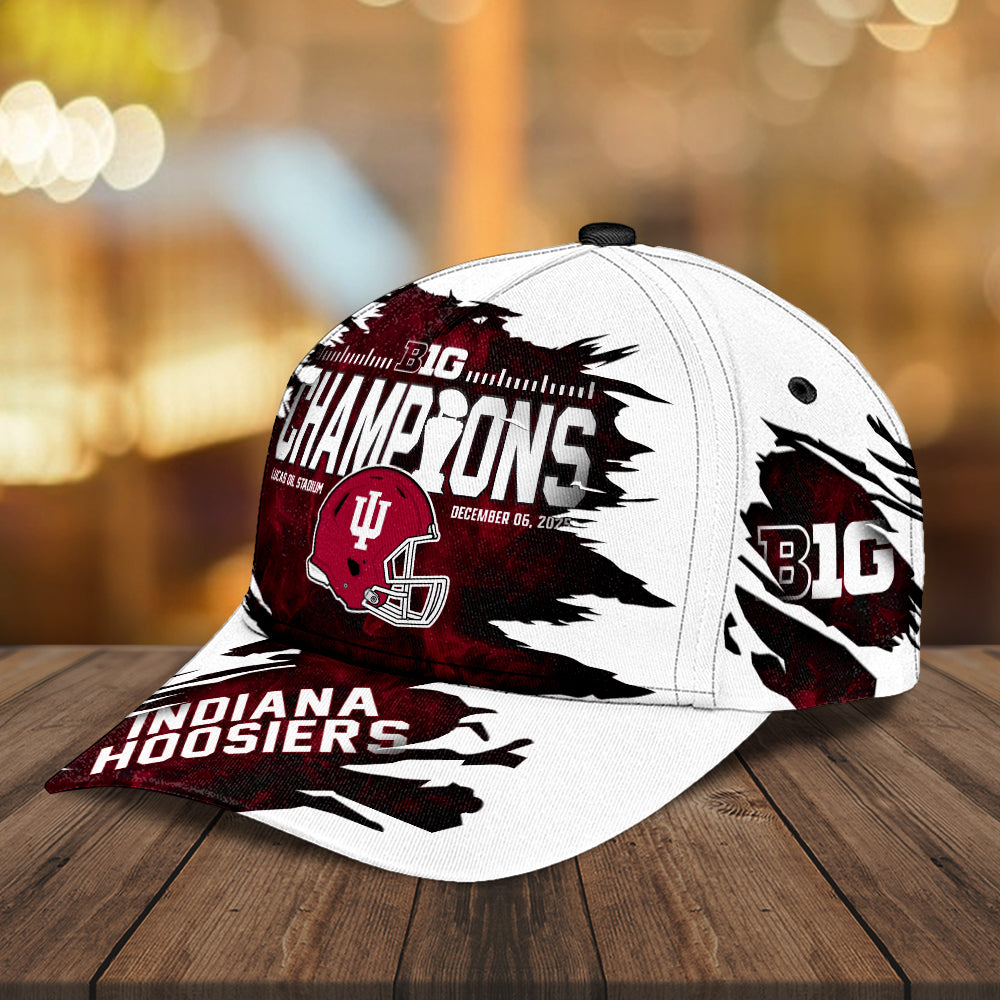 Indiana Hoosiers Football 2025 Big Ten Champions Classic Cap – MAITM13999
