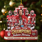 Indiana Hoosiers Football 2025 Big Ten Champions Custom Shape 2-sided Acrylic Ornament – MAITM14028