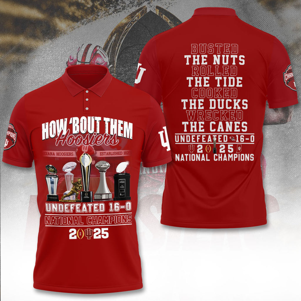 Indiana Hoosiers Football 2025 National Champions 3D Apparel – TANTN20425