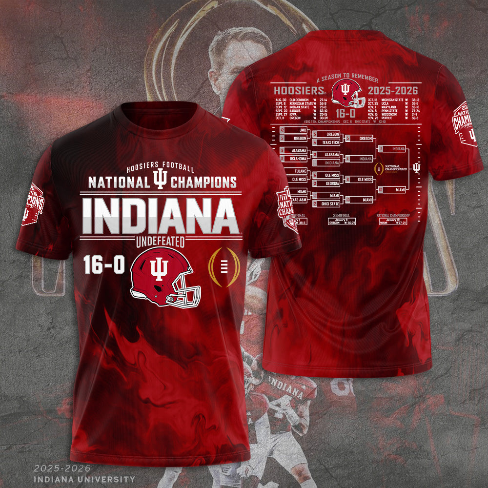 Indiana Hoosiers Football 2025 National Champions 3D Apparel – TANTN20446