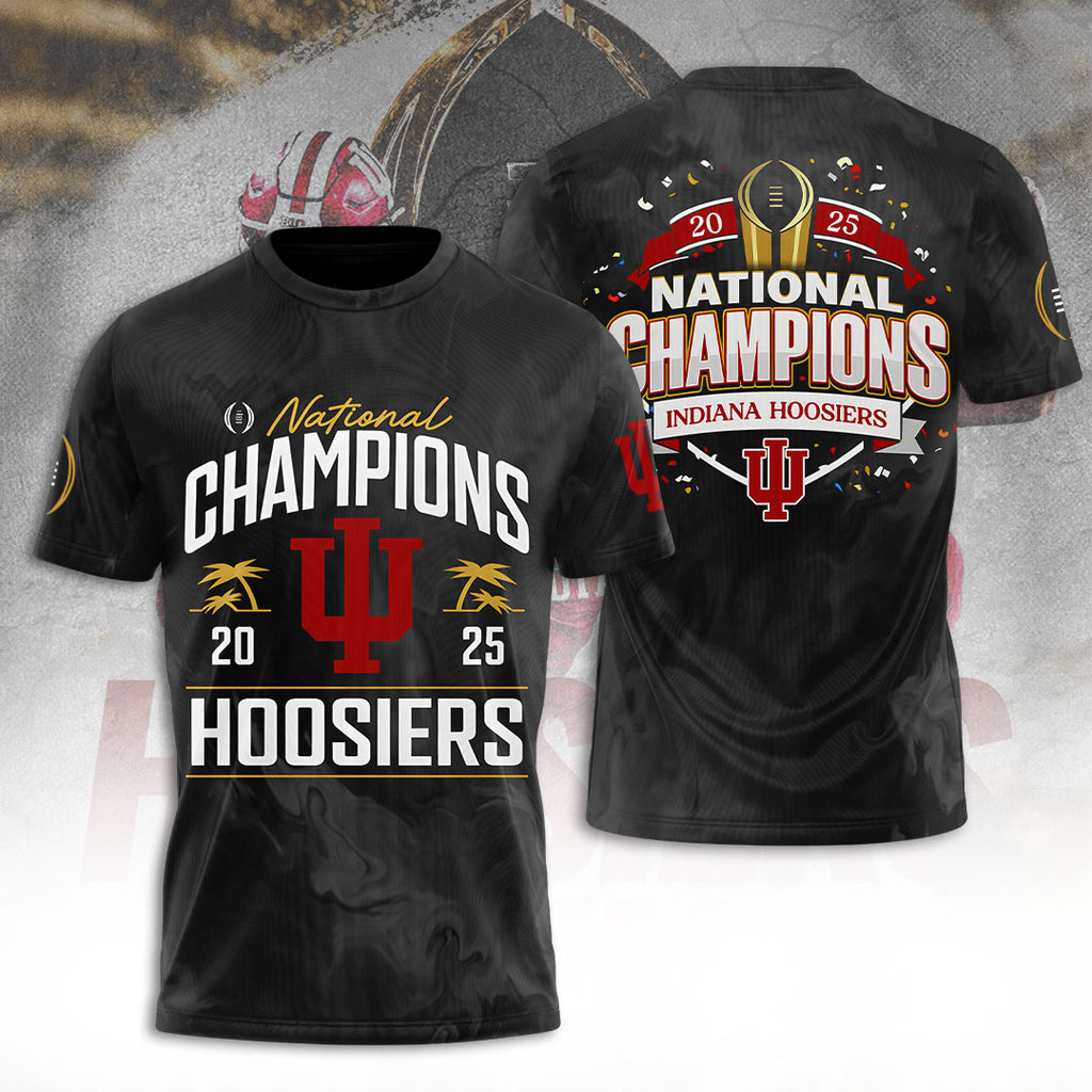 Indiana Hoosiers Football 2025 National Champions 3D Apparel – TANTN20456