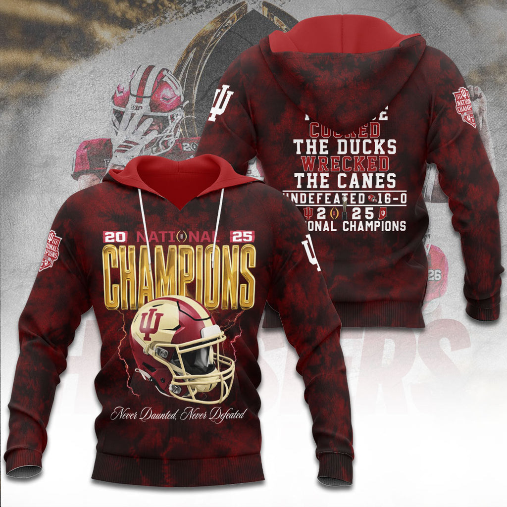 Indiana Hoosiers Football 2025 National Champions 3D Apparel – TANTN20582