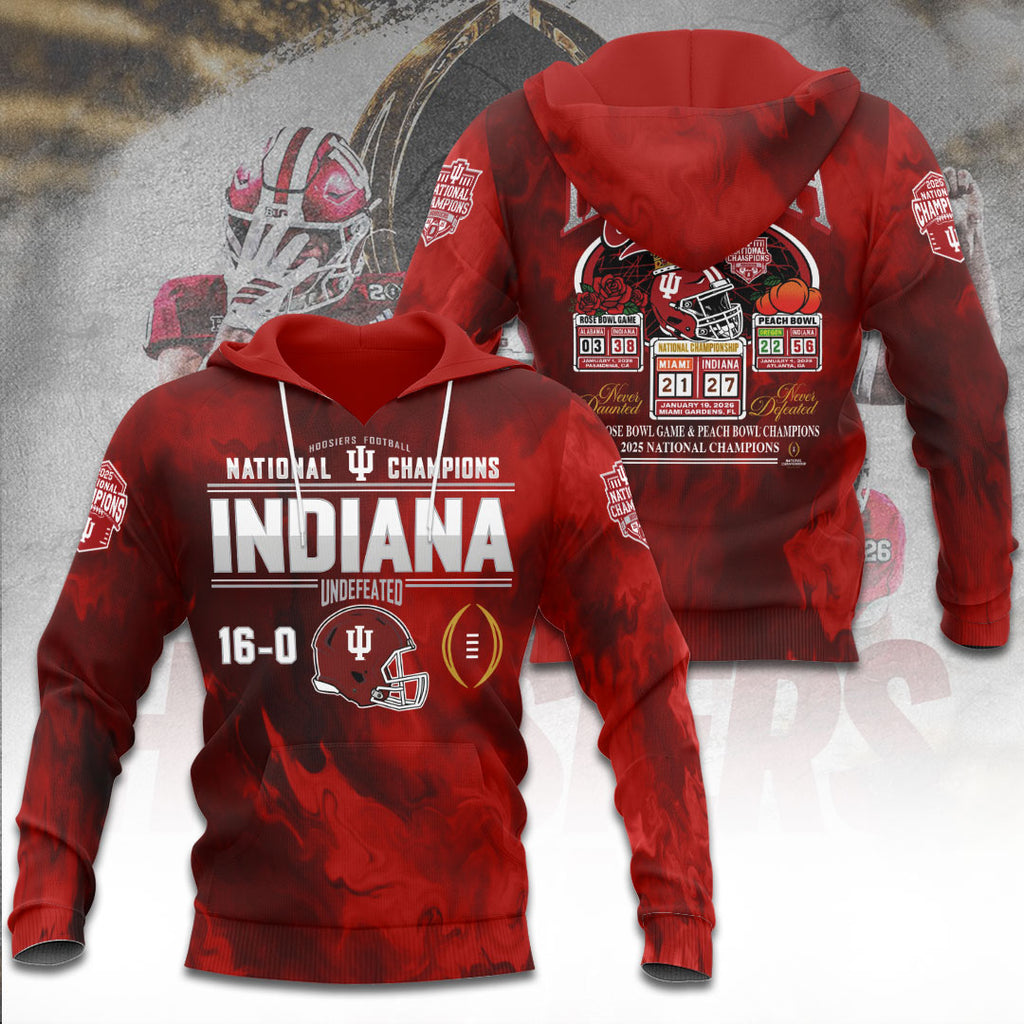 Indiana Hoosiers Football 2025 National Champions 3D Apparel – TANTN20877