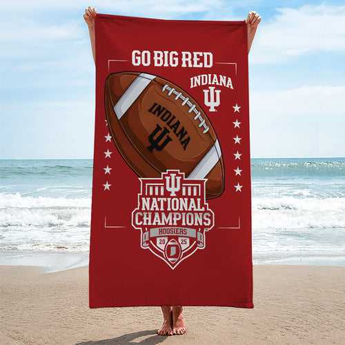 Indiana Hoosiers Football 2025 National Champions Rectangle Beach Towel – TANTN20444