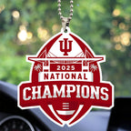Indiana Hoosiers Football 2025 National Champions Custom shape 2-sided Acrylic Car Ornament – TANTN20471