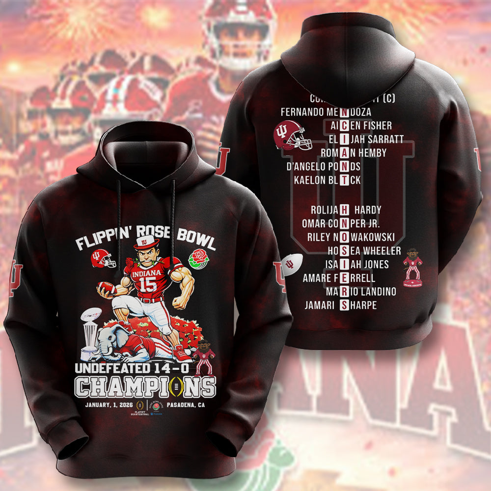 Indiana Hoosiers Football 3D Apparel – TMTHU3056