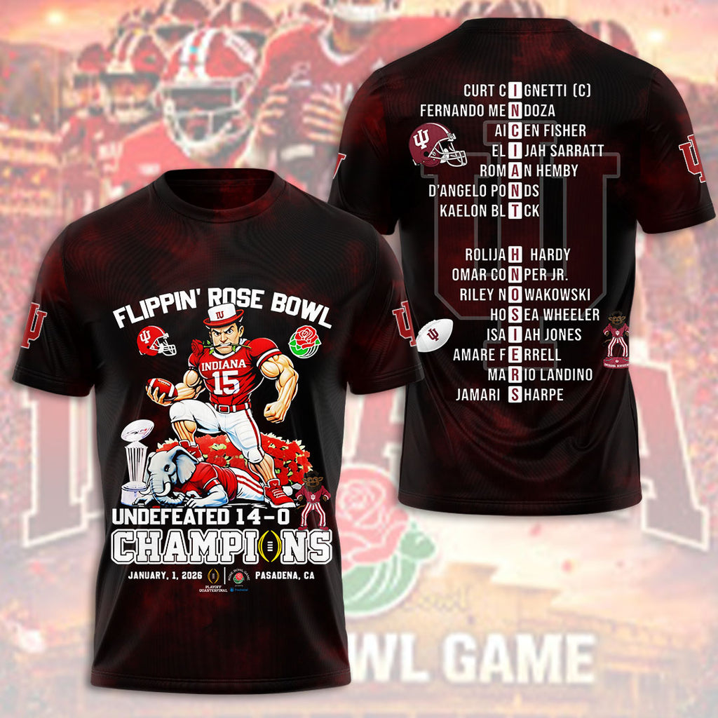 Indiana Hoosiers Football 3D Apparel – TMTHU3056