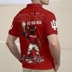 Indiana Hoosiers Football Zip Polo Shirt – TMTHU2856