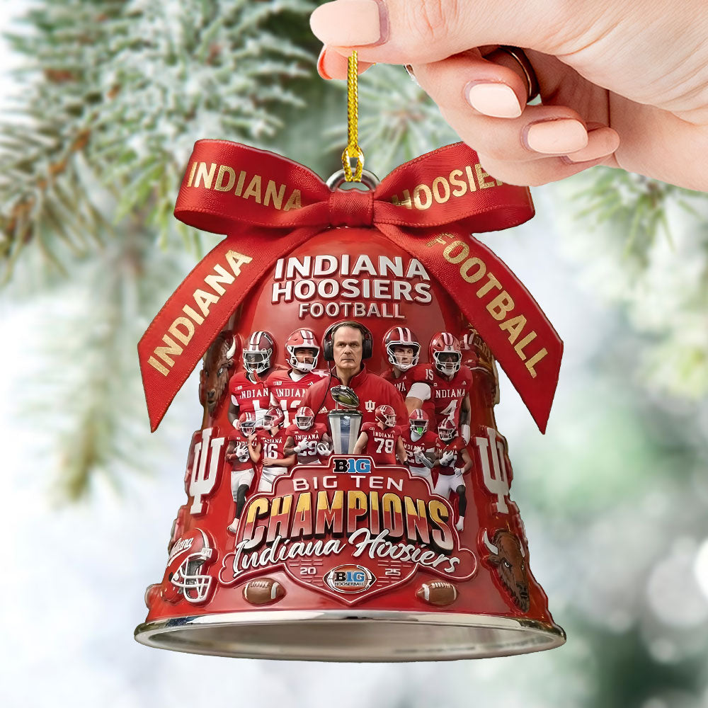 Indiana Hoosiers Football Big Ten Champions Custom Shape 2-sided Acrylic Ornament – TMTHU2545