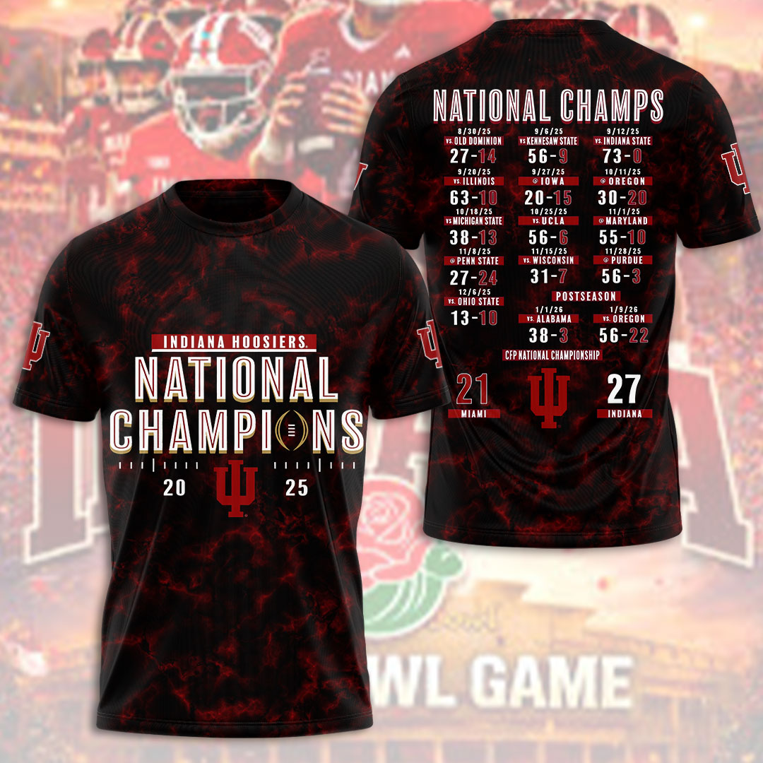 Indiana Hoosiers Football 3D Apparel – TMTHU3745